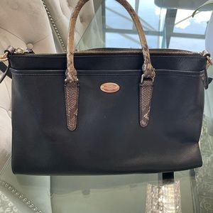 Coach colorblock/python satchel/shoulder/crossbody